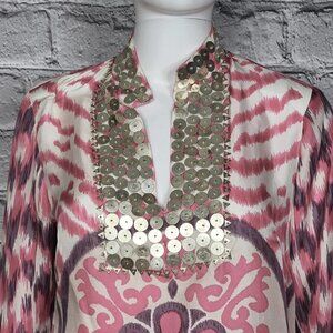 Tori Burch Silk Floral Tunic, Women's 4